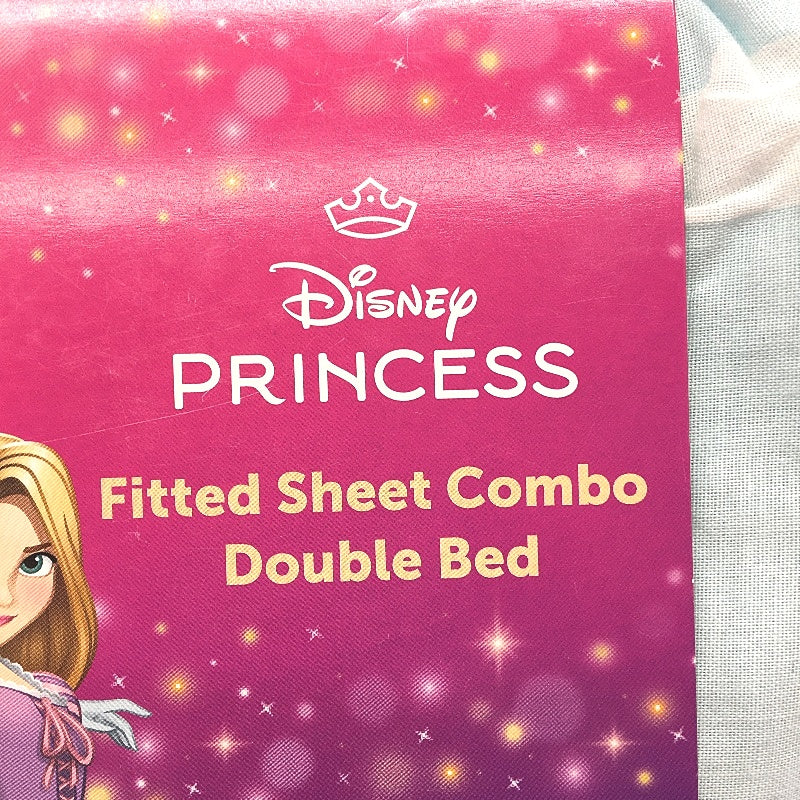 Disney Princess Fitted Sheet Combo Double Bed Inc 2 Pillow Cases NEW