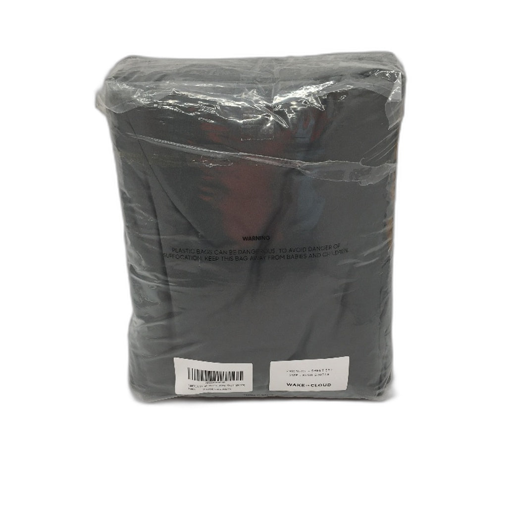 Wake in Cloud Charcoal Quilt Cover Set King with 2 Pillowcases NEW