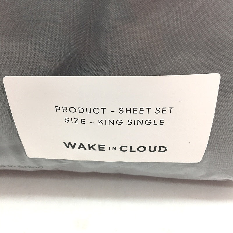Wake in Cloud Charcoal Quilt Cover Set King with 2 Pillowcases NEW