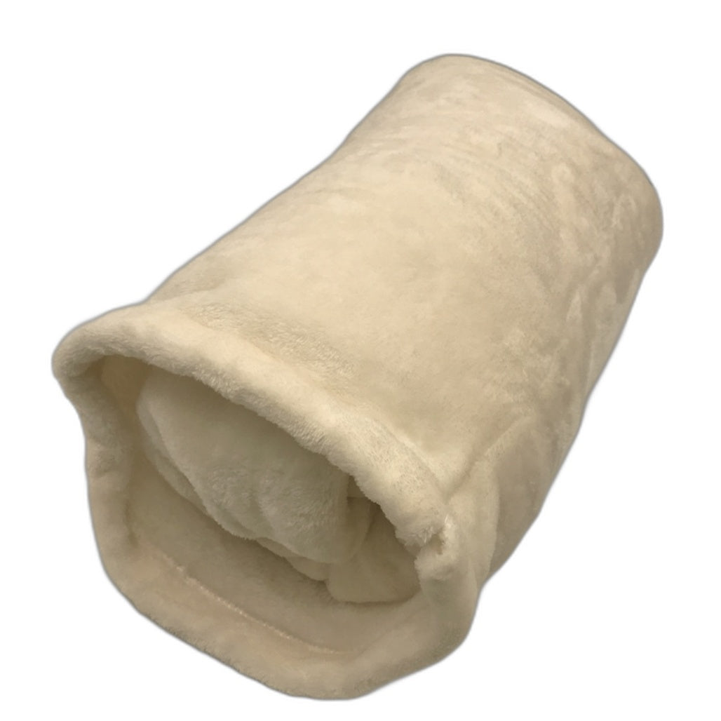 Kirkton House Kids Super Soft Plush Cream White Blanket Single NEW