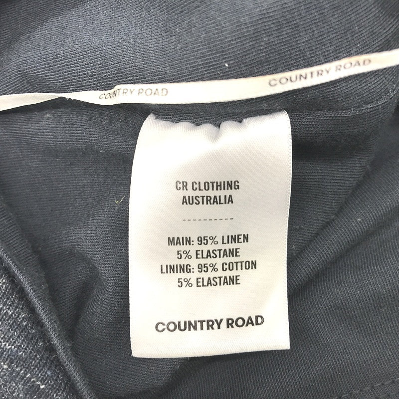 Country Road Womens Short Sleeve Grey Linen Blend Size Xxs NEW