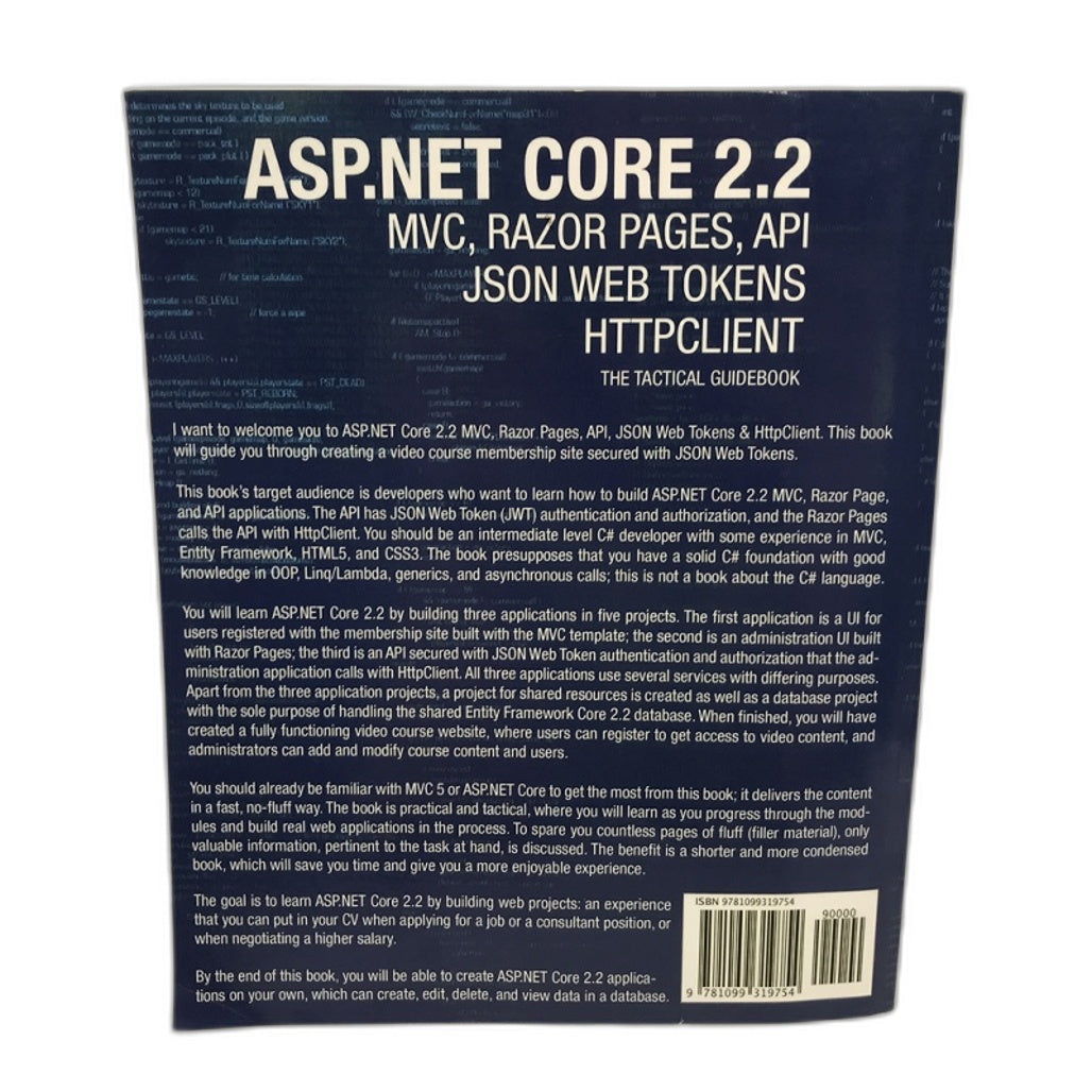 ASP.NET Core 2.2 Learn By Coding: The Tactical Guidebook by Jonas Fagerberg Paperback NEW