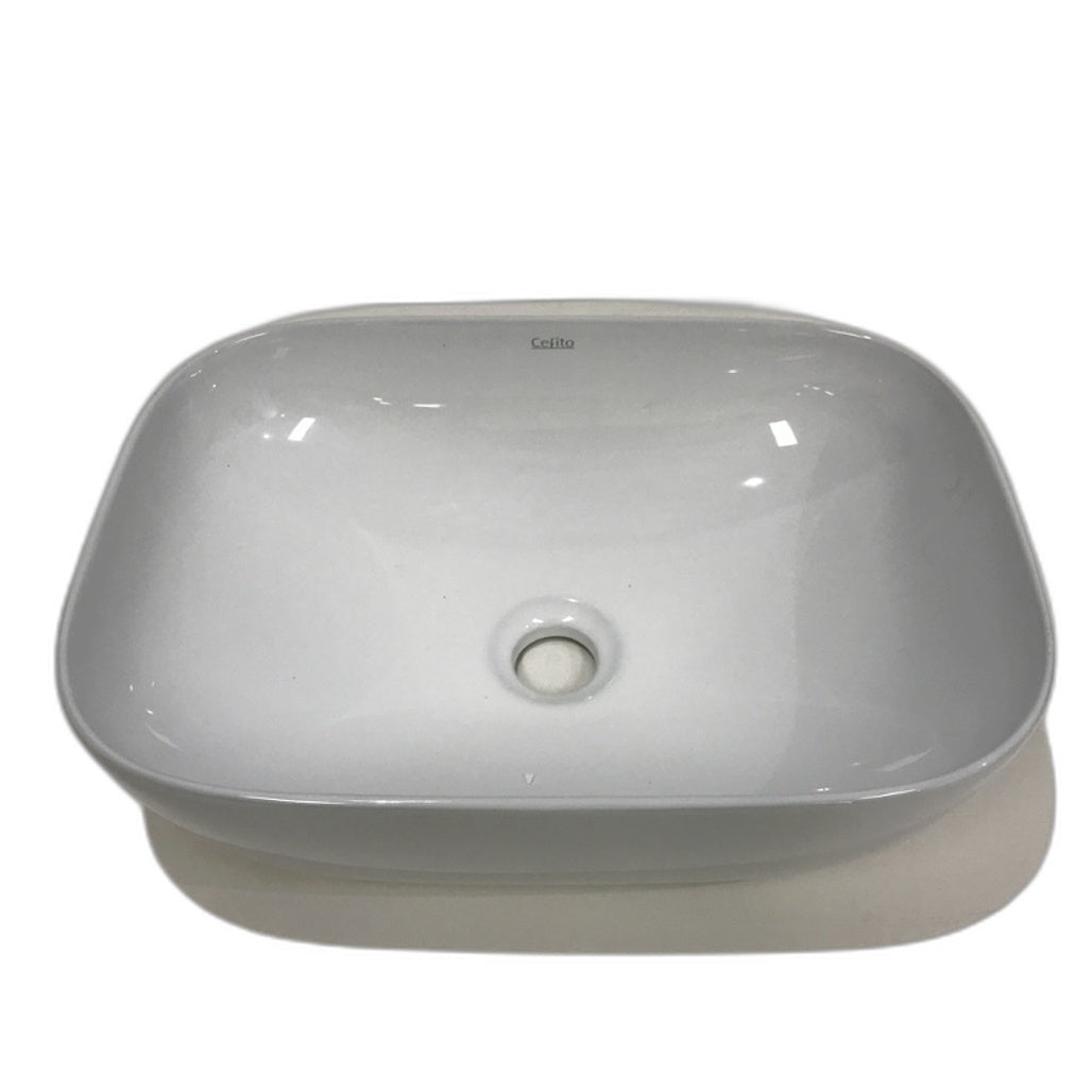 Cefimo White Rectangular Ceramic Basin/Sink CB-074-WH NEW