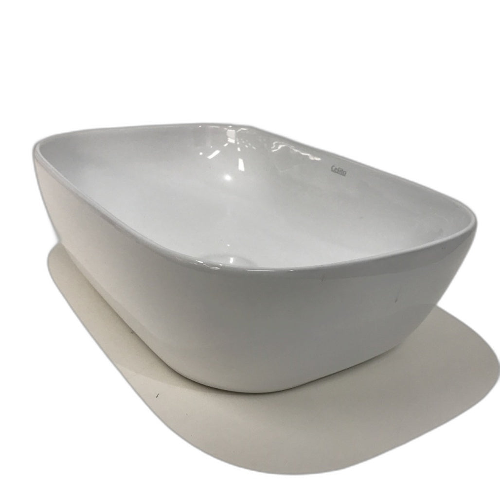 Cefimo White Rectangular Ceramic Basin/Sink CB-074-WH NEW