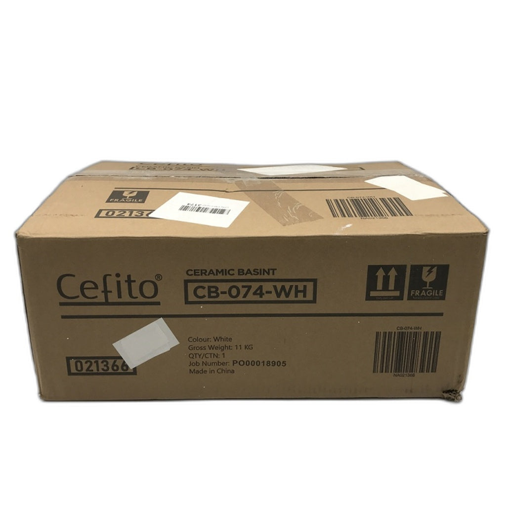 Cefimo White Rectangular Ceramic Basin/Sink CB-074-WH NEW