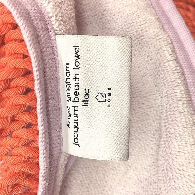 Target 2Pack Angie Gingham Jacquard Green & Purple Large Beach Towels NEW