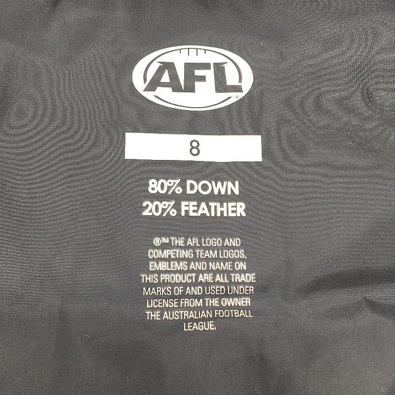 AFL Hawthorn Hawks Emblem Black Down Puffer Vest Ladies Size AU 8 NEW