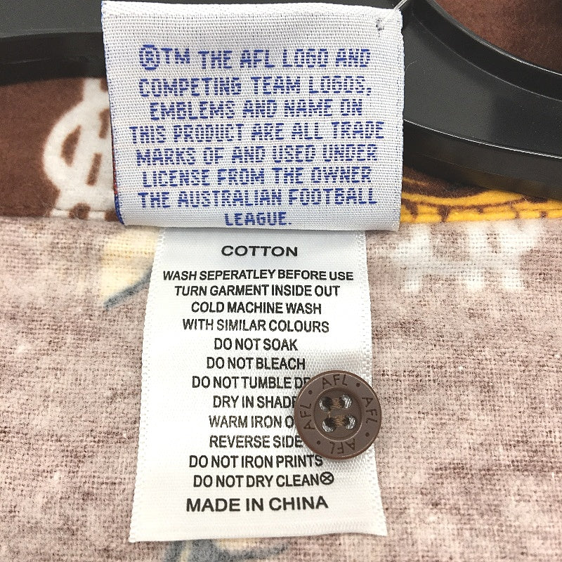 AFL Hawthorn Hawks Logo Brown Cotton Flannelette Pyjama Set Mens Size 3XL NEW