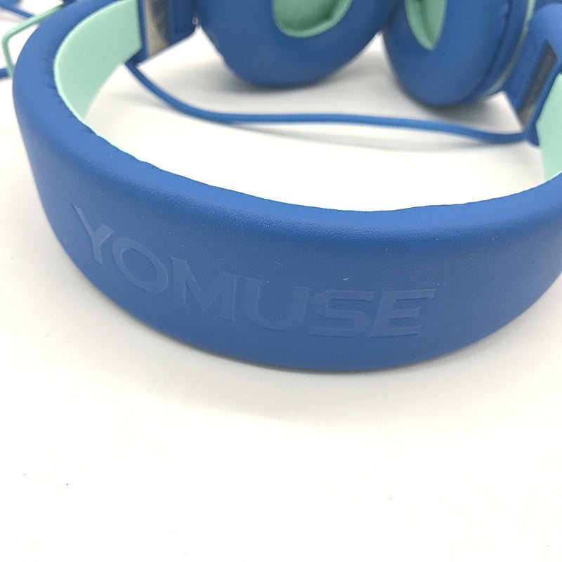 Yomuse C89 Collapsible Wired On Ear Foldable Headphone Blue NEW
