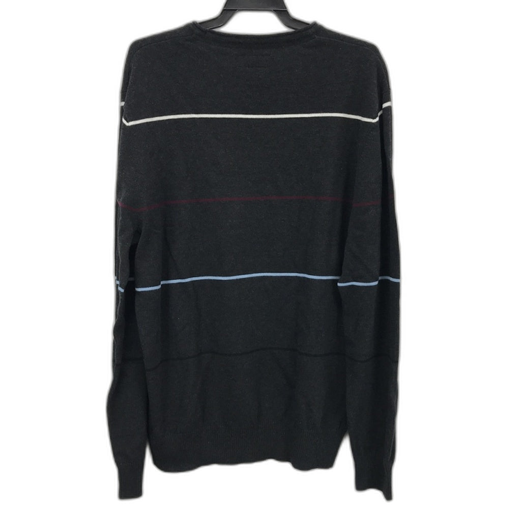 Jeanwest Mens Knit Black Striped Casual Winter Jumper Size L NEW