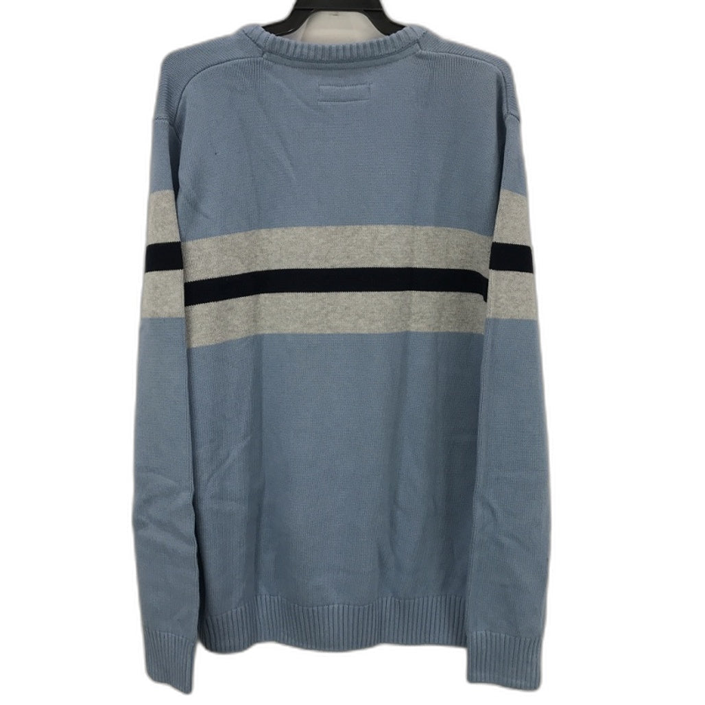 Jeanwest Mens Blue Knit Striped Long Sleeve Jumper Size L NEW