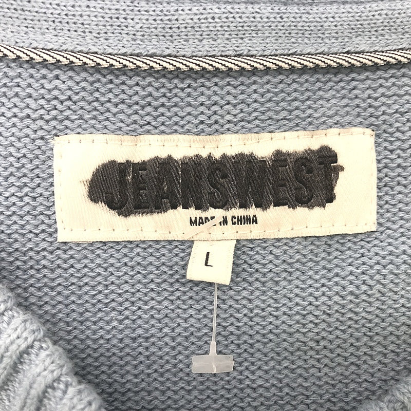 Jeanwest Mens Blue Knit Striped Long Sleeve Jumper Size L NEW