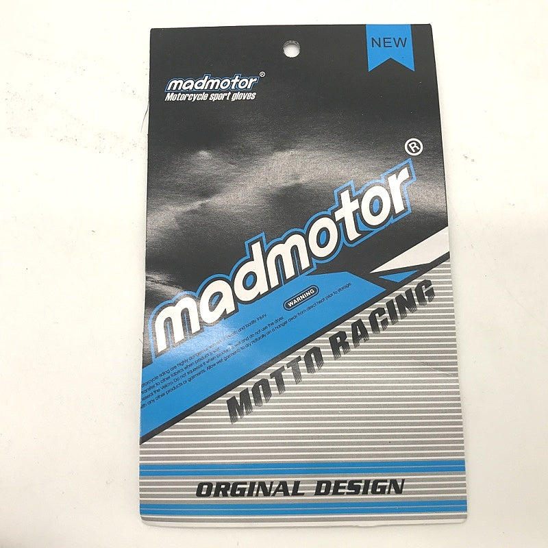 Madmotor Black Armour Motorcycle Fingerless Gloves Size XL NEW