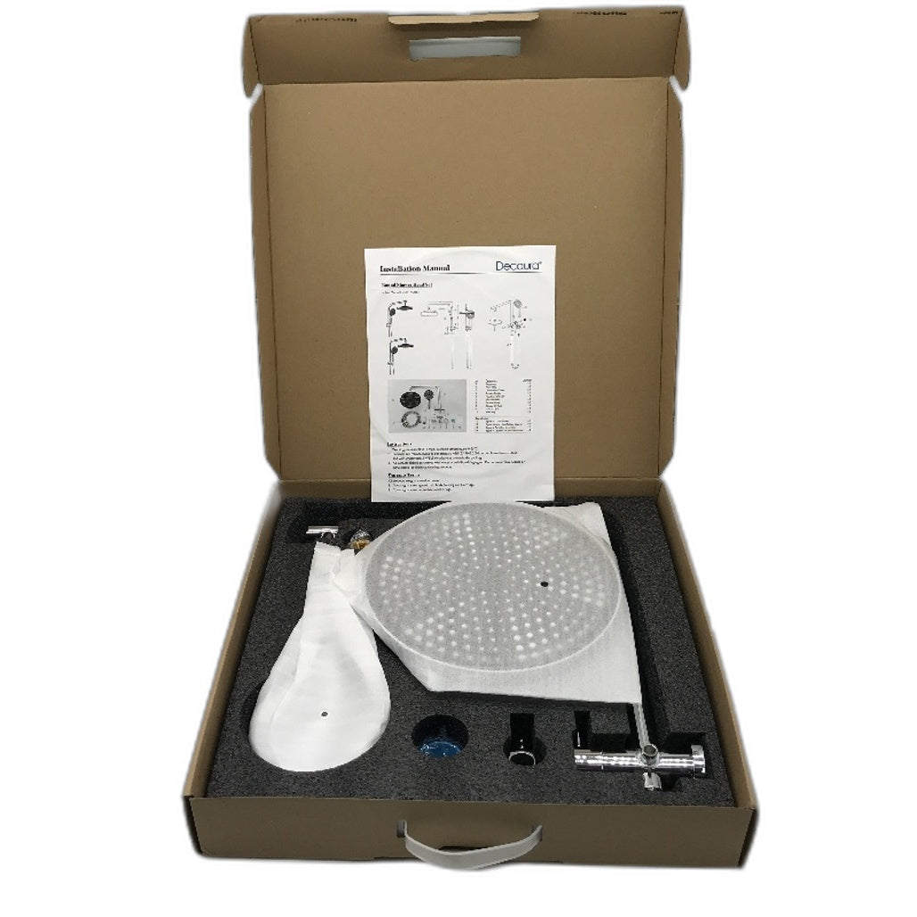 Decaura Round Silver Shower Head Set Model 8560-3 NEW