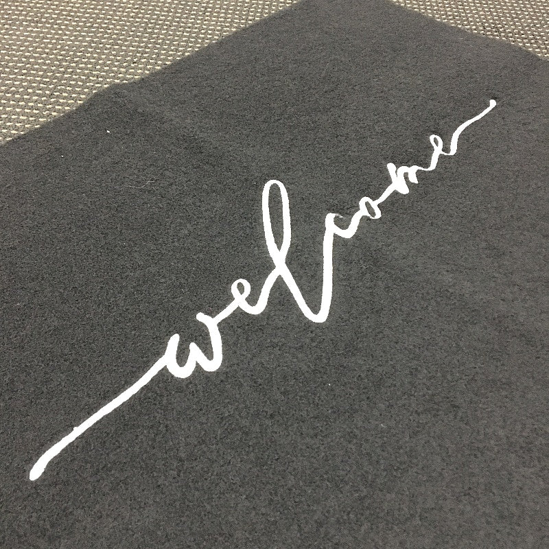 Large Deluxe Black Indoor/Outdoor 'WELCOME' Matt 90 x 60cm NEW