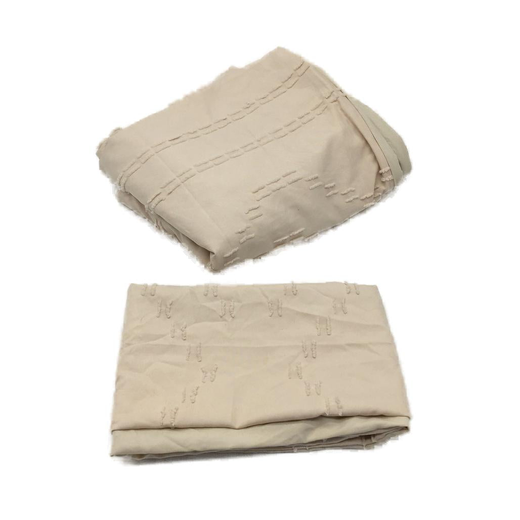 Oli Anderson Set of Beige Textured Double Doona Cover and 1 Pillow Case NEW