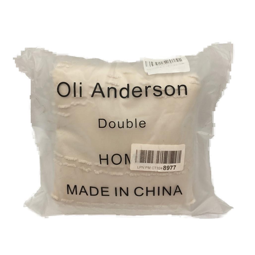 Oli Anderson Set of Beige Textured Double Doona Cover and 1 Pillow Case NEW