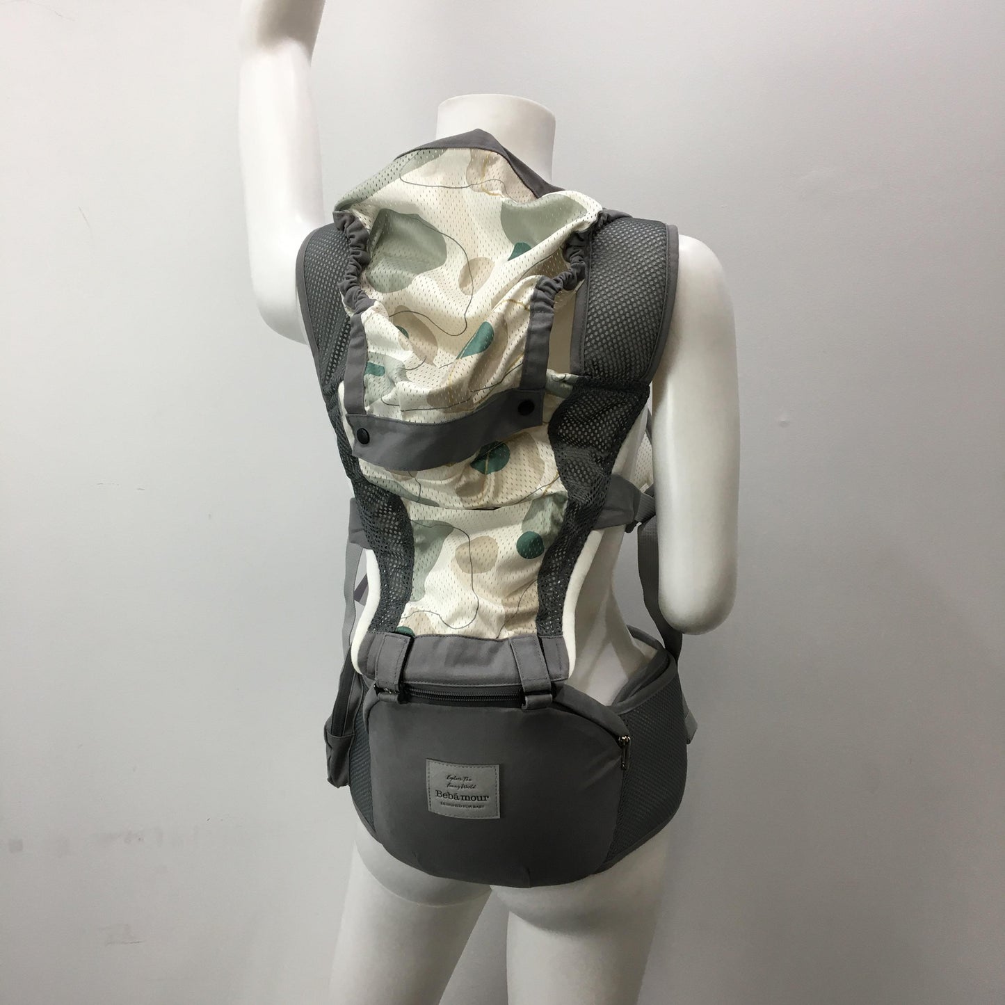 Bebamour Air Grey Foldable Baby Carrier Newborn to Toddler 0-36 Months NEW
