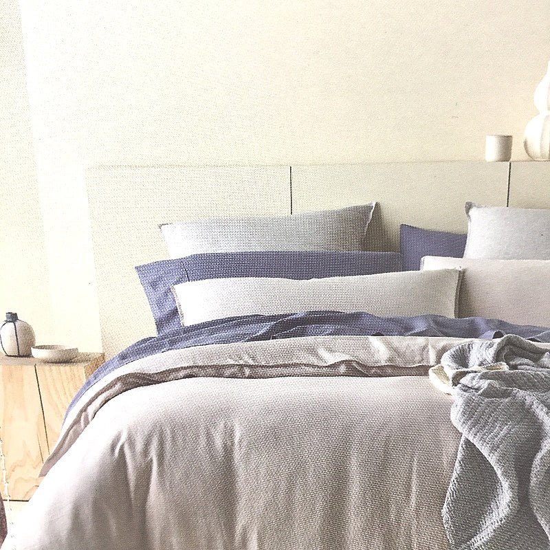 Kirkton House Linen Bamboo Quilt Cover Set Silver Cloud Light Grey KING NEW