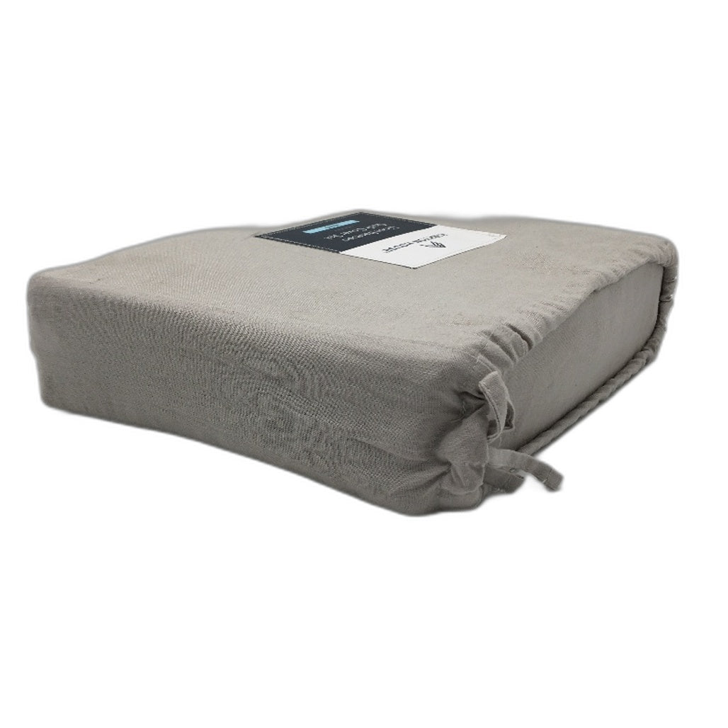 Kirkton House Linen Bamboo Quilt Cover Set Silver Cloud Light Grey KING NEW