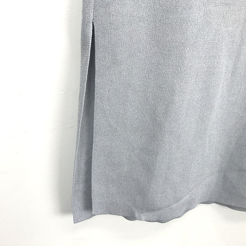 Forever New Sleeveless Bodycon Baby Blue Knit Slit Dress Ladies Size AU 8