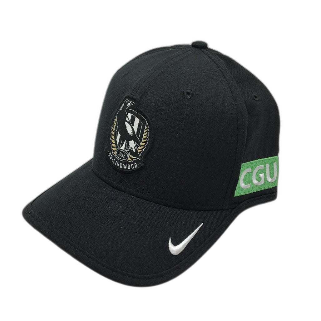 NIKE Aerobill Dri-Fit AFL Collingwood Magpies Supporters Black Unisex Cap NEW