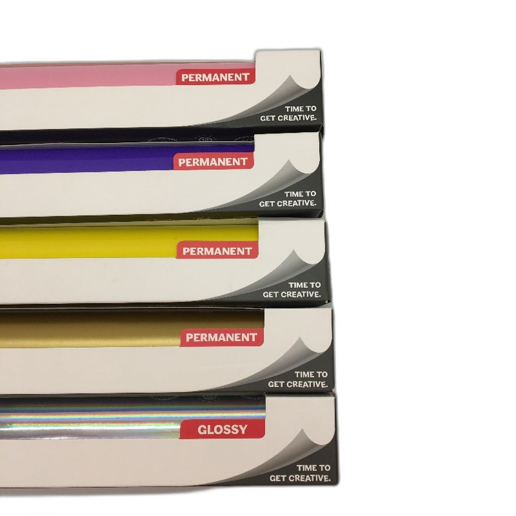 Cut Craft 5 Pack Various Colours Permanent Vinyl Wraps 30.5 x 122cm NEW