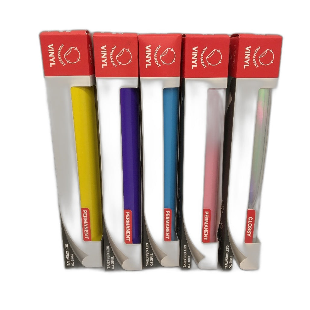 Cut Craft 5 Pack Mixed Colours Permanent Vinyl Wraps 30.5 x 122cm NEW