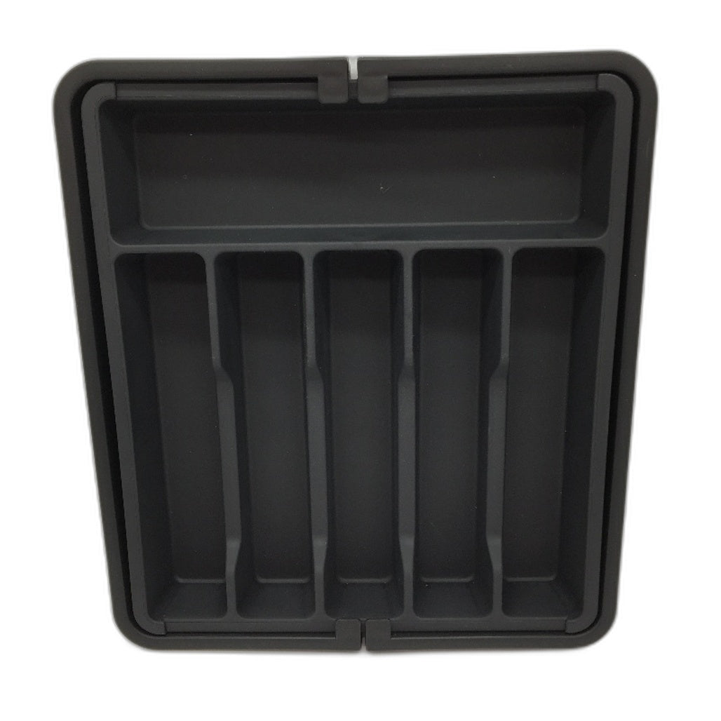 Kitchen Large Capacity Expandable Tableware Black Storage Box NEW