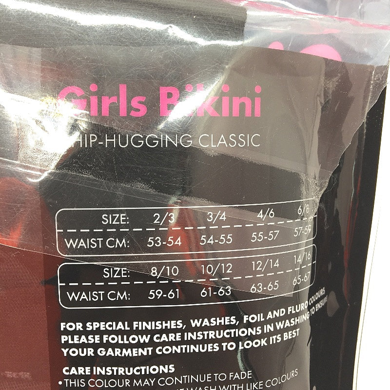 Bonds 2 x 5Pack Hip Hugging Classic Black Underwear Packs Girls Size 2-3 NEW