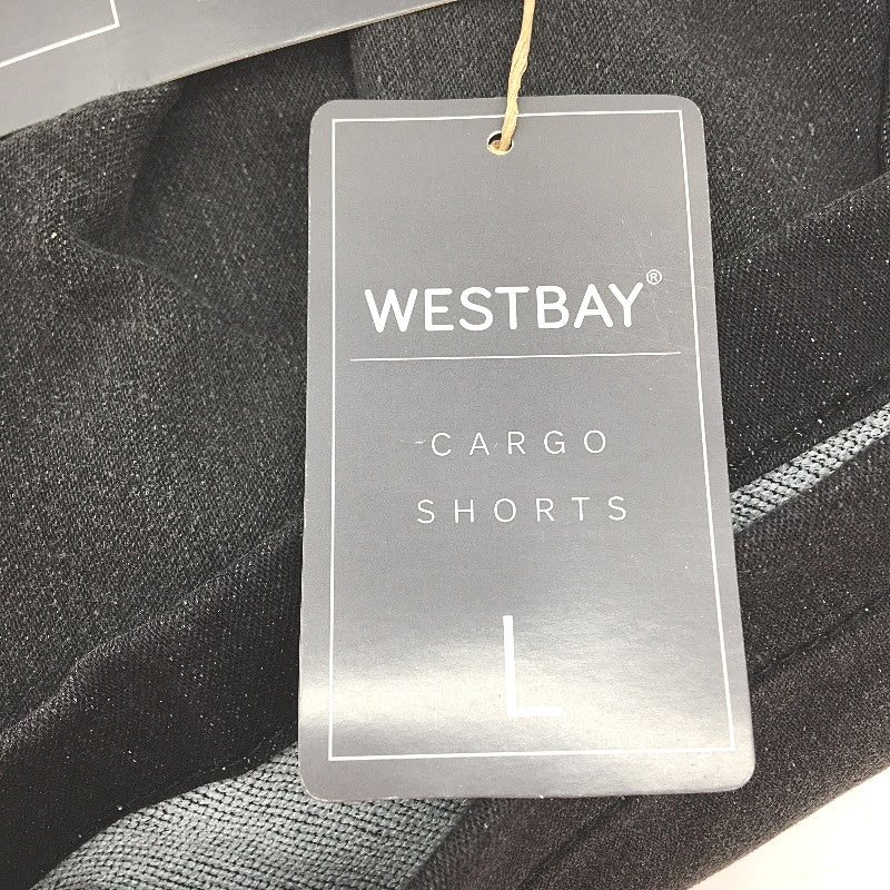 Wetsbay 100% Cotton Black Denim Cargo Shorts Mens Size L NEW