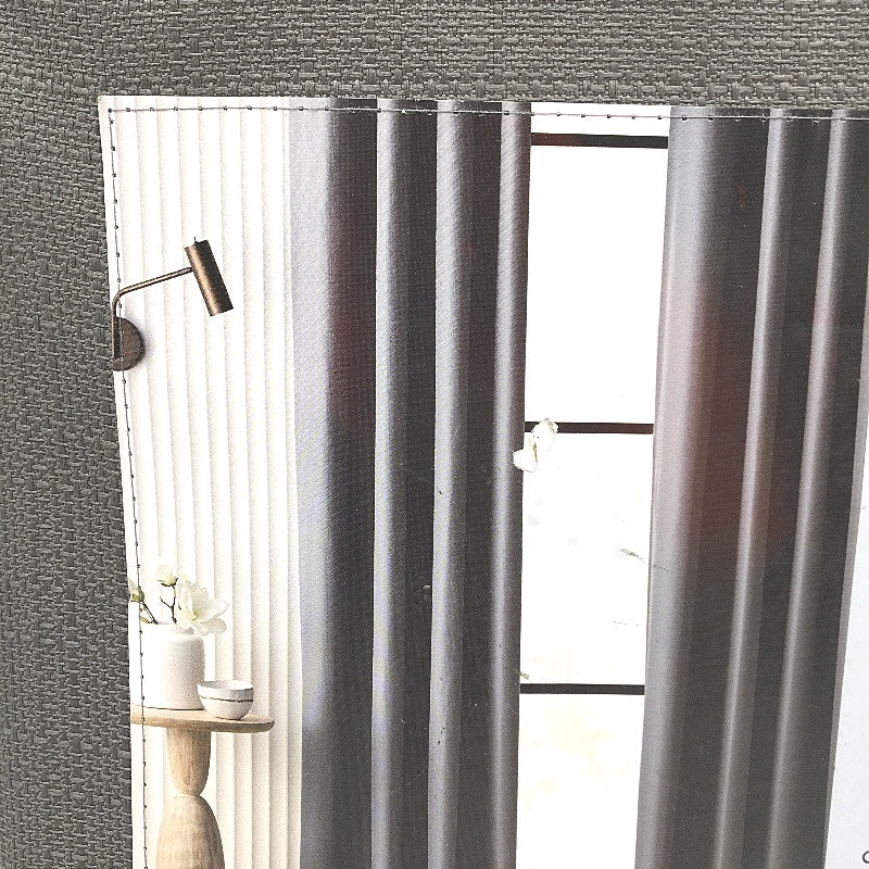 Kirkton House Blockout Charcoal Curtain Eyelet 2 Pack 1.40 x 2.23m NEW