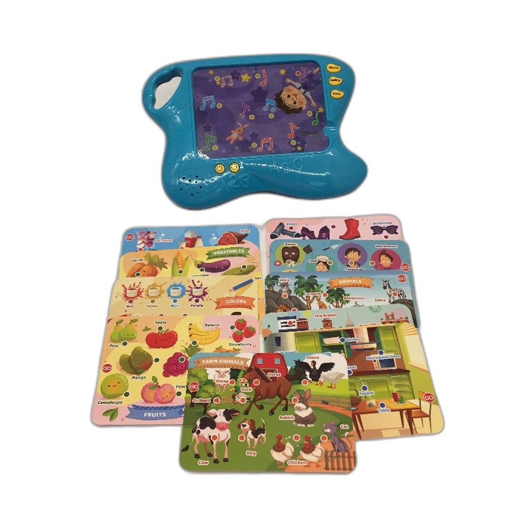 Boxiki Kids Magic Pad Educational Learning Card Game With Sounds & 10 Cards NEW