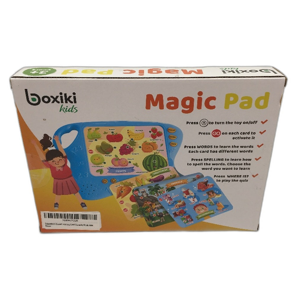 Boxiki Kids Magic Pad Educational Learning Card Game With Sounds & 10 Cards NEW