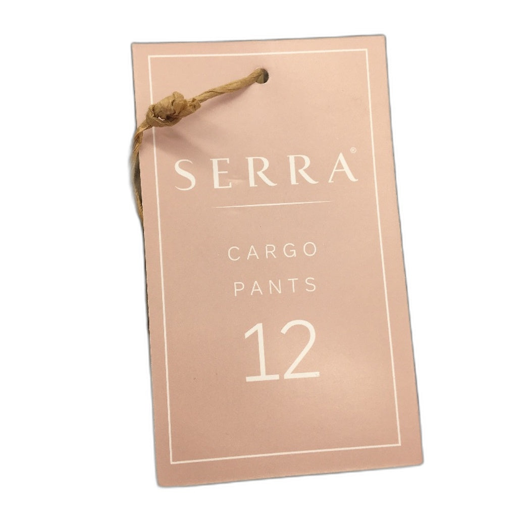 Serra Khaki Cargo Style Elastic Waste Lightweight Cotton Nylon Pants Ladies NEW