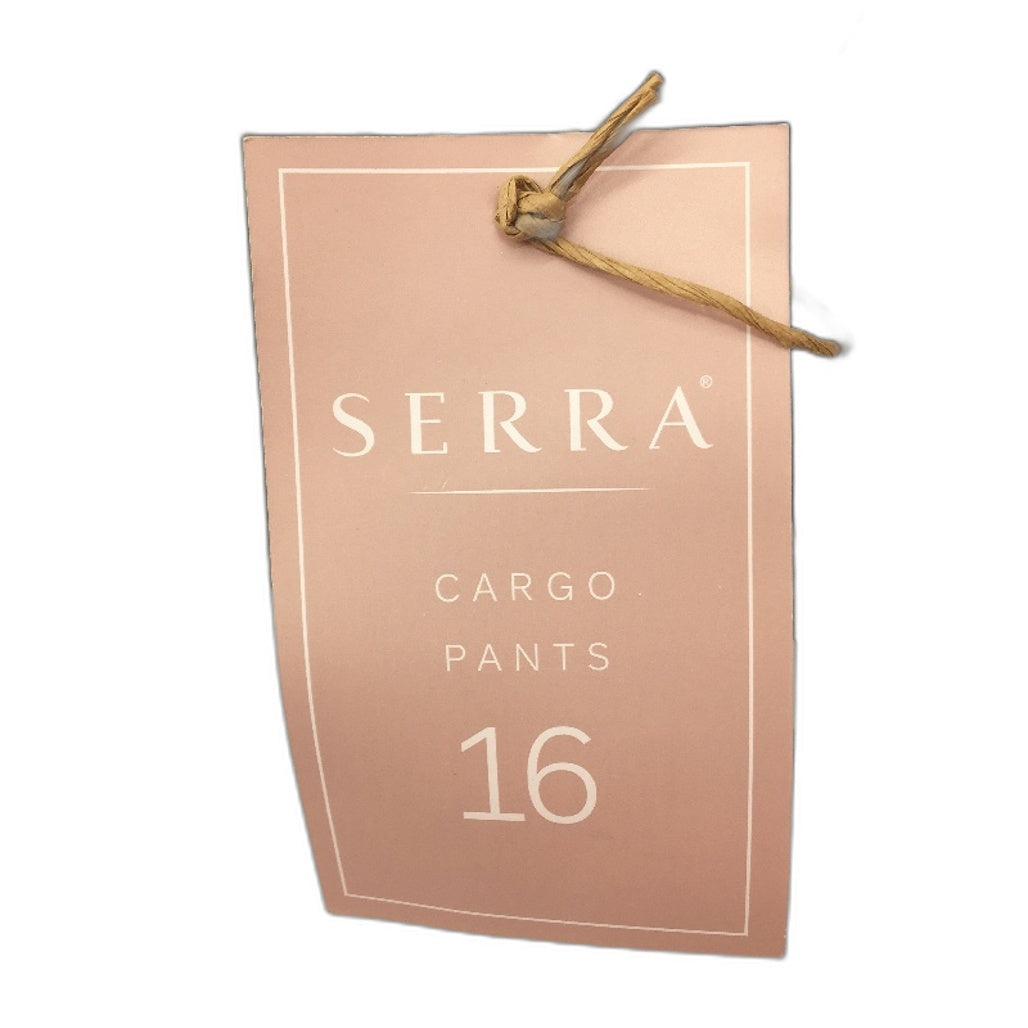 Serra Khaki Cargo Style Elastic Waste Lightweight Cotton Nylon Pants Ladies NEW