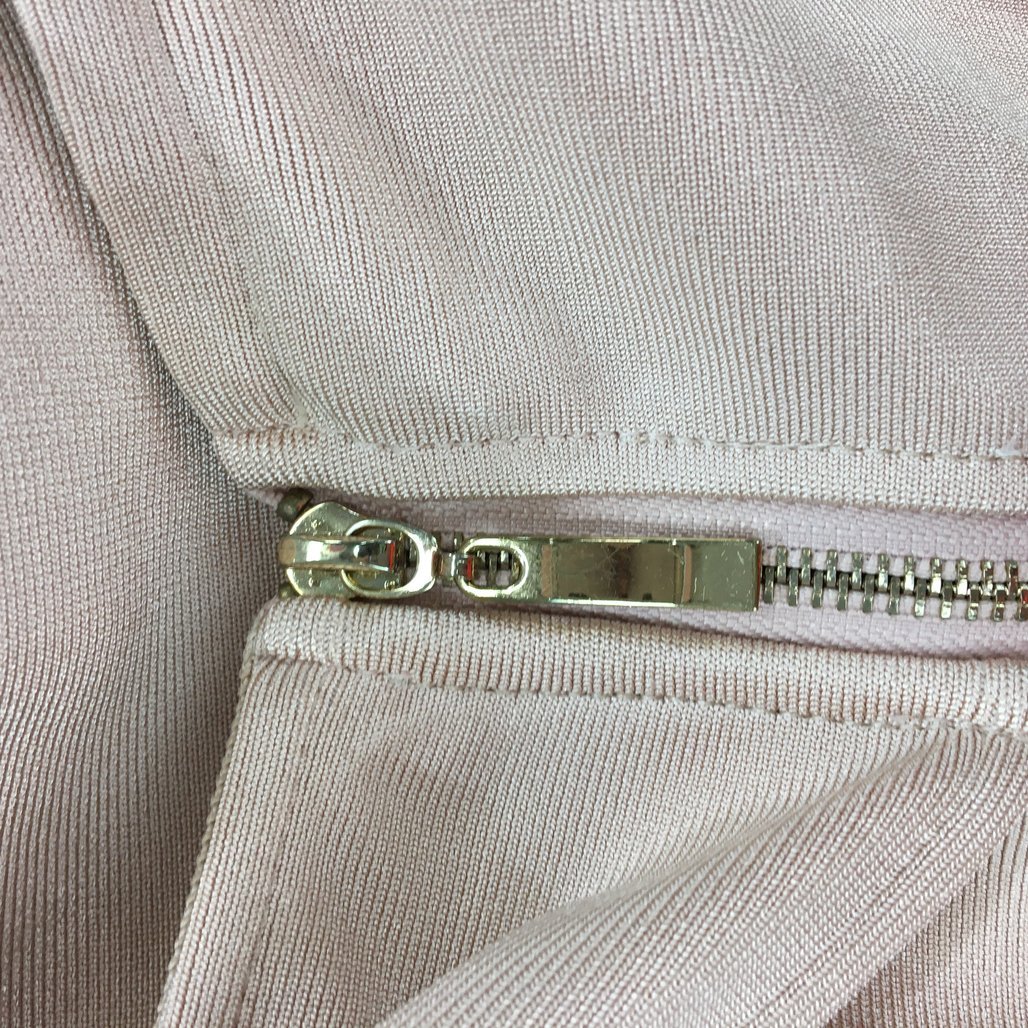 Skotch&Ko Off-Shoulder Blush Pink Slit Mini Dress Ladies Size Small NEW