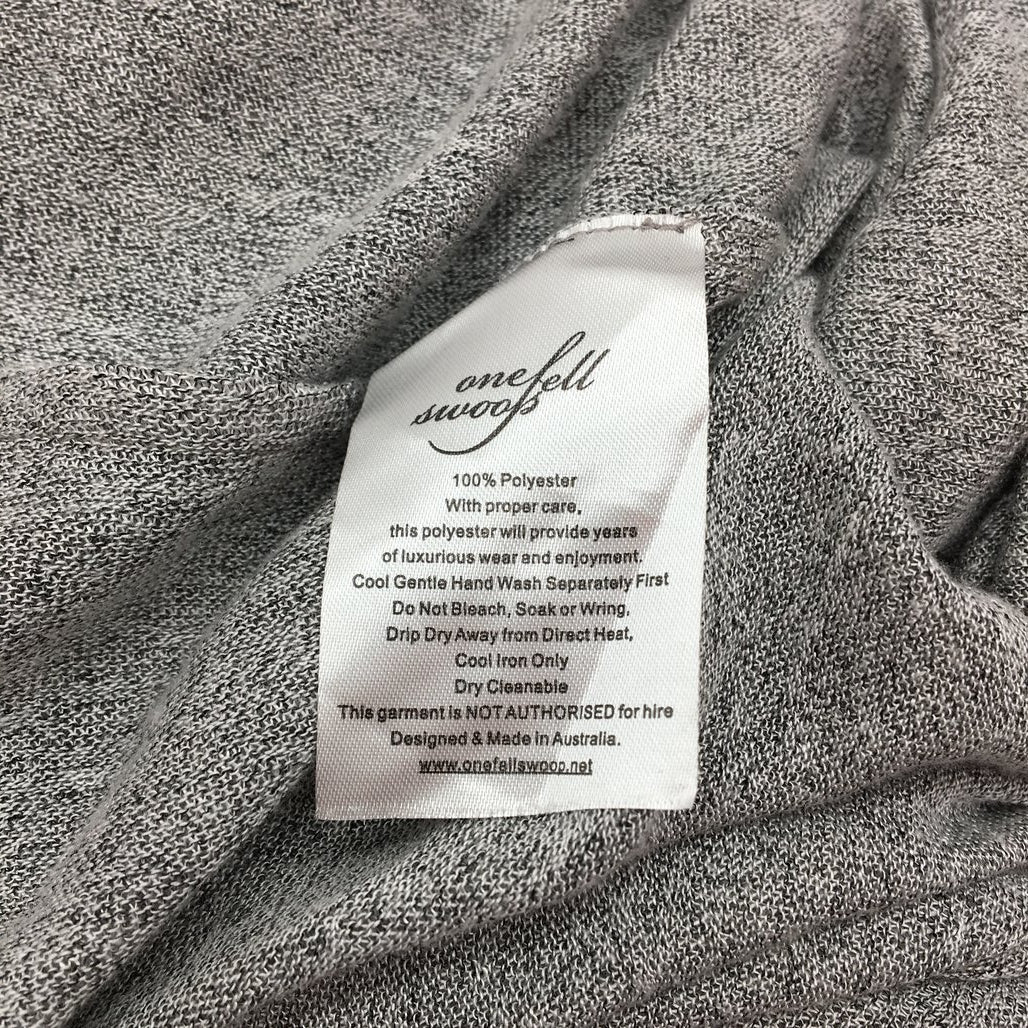 One Fell Swoop Alex Wrap Grey Marle 3/14 Maxi Dress Ladies Size AU 12 NEW