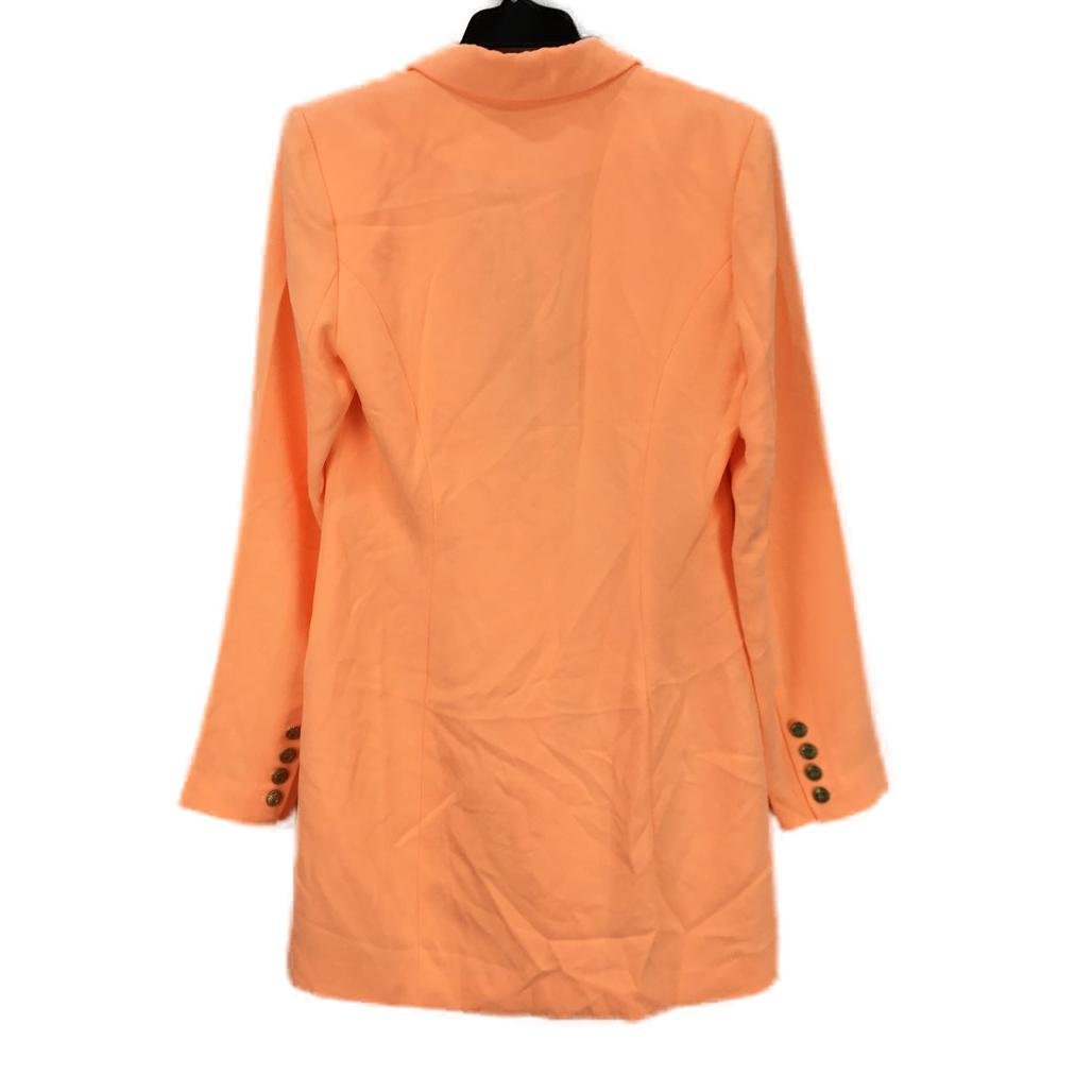 White Fox Long Island Peach Orange Double Breasted Blazer Dress Ladies Sz S NEW