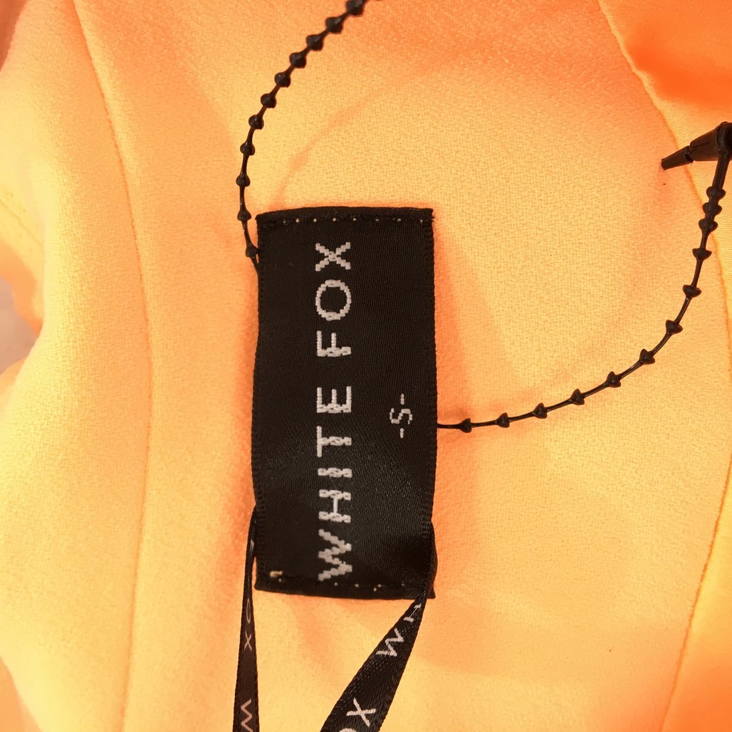 White Fox Long Island Peach Orange Double Breasted Blazer Dress Ladies Sz S NEW