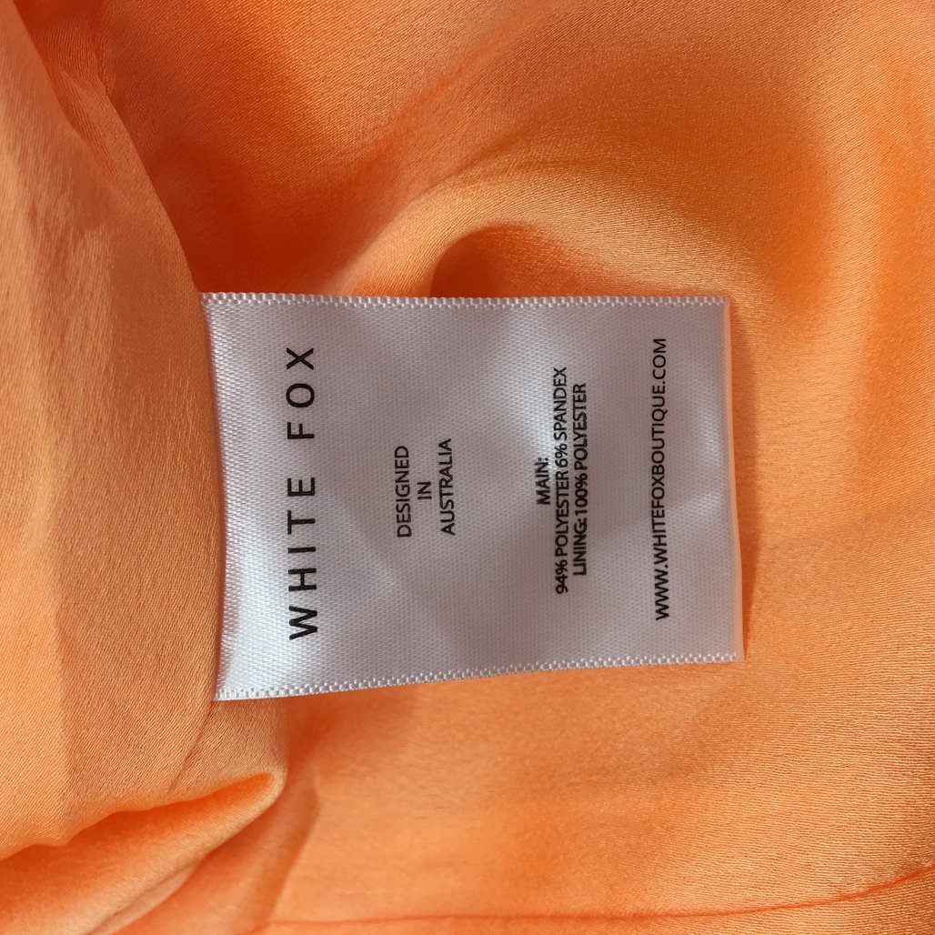 White Fox Long Island Peach Orange Double Breasted Blazer Dress Ladies Sz S NEW