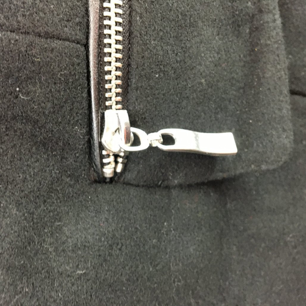 Together Button Up Front Zip Pocket Black Lapel Coat Ladies Size UK 18 NEW