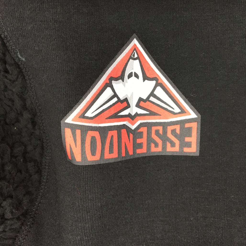 AFL Essendon Bombers Quarter Zip Black Polar Fleece Mens Size Medium NEW