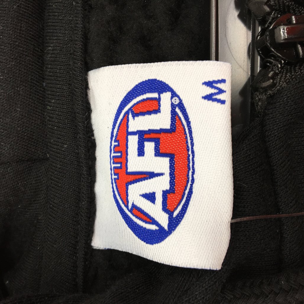 AFL Essendon Bombers Quarter Zip Black Polar Fleece Mens Size Medium NEW