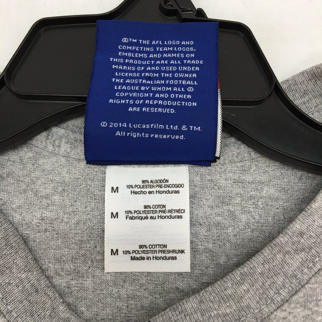 AFL x Star Wars Essendon Bombers Stormtrooper Grey Graphic Tee Youth Sz M NEW