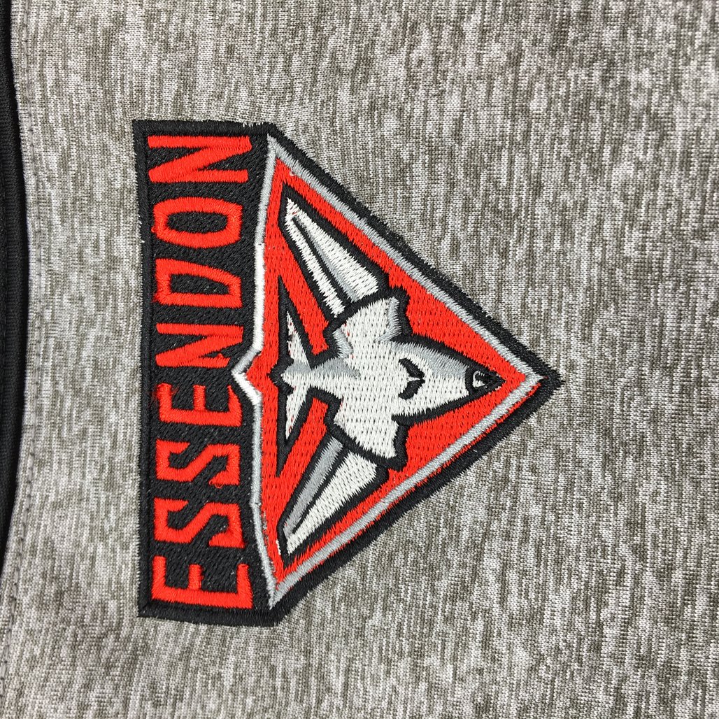 AFL Essendon Bombers Premium Black/Grey Zip Thru Hoodie Ladies Size AU 12 NEW