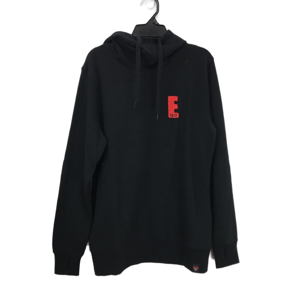 AFL Essendon Bombers Club Patch '72 Varsity Black Hoodie Ladies Size AU 10 NEW