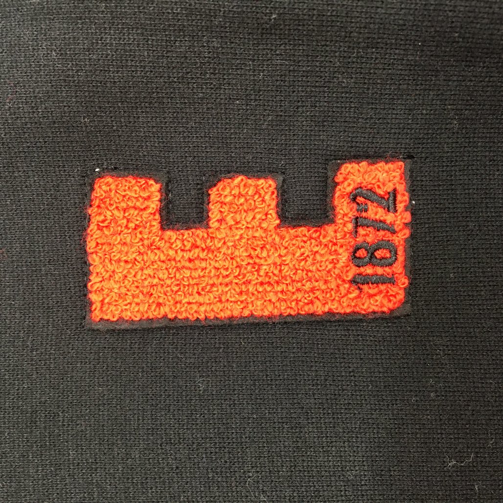 AFL Essendon Bombers Club Patch '72 Varsity Black Hoodie Ladies Size AU 10 NEW