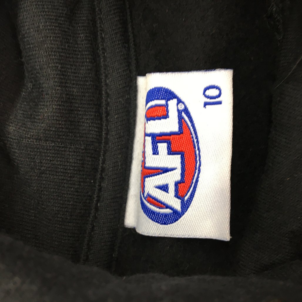 AFL Essendon Bombers Club Patch '72 Varsity Black Hoodie Ladies Size AU 10 NEW