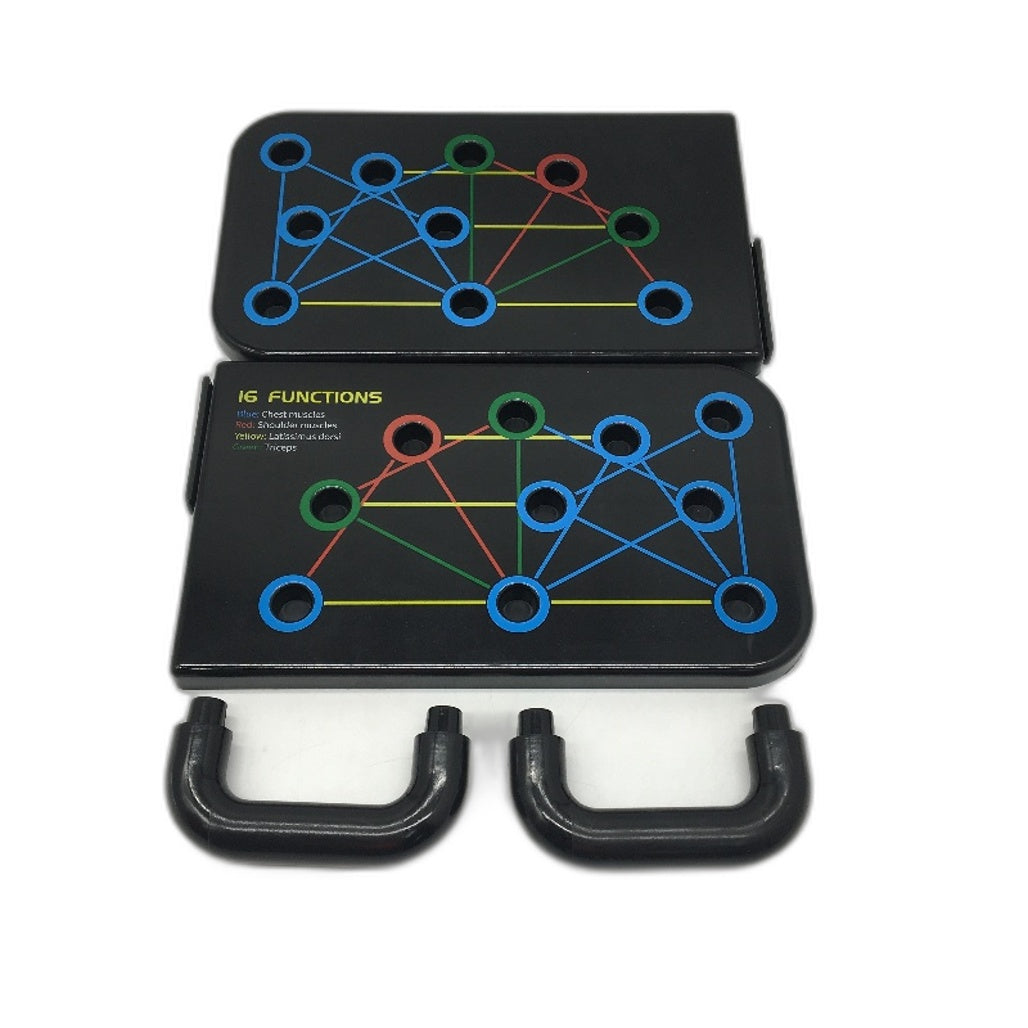 Bargainpop 16 Functiopn Push-up Board incl Handles Fitness Equipment Black NEW